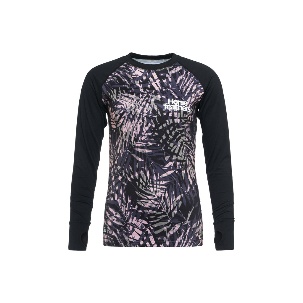 Термокофта Ж Horsefeathers Mirra Tech Tee Black Leaves