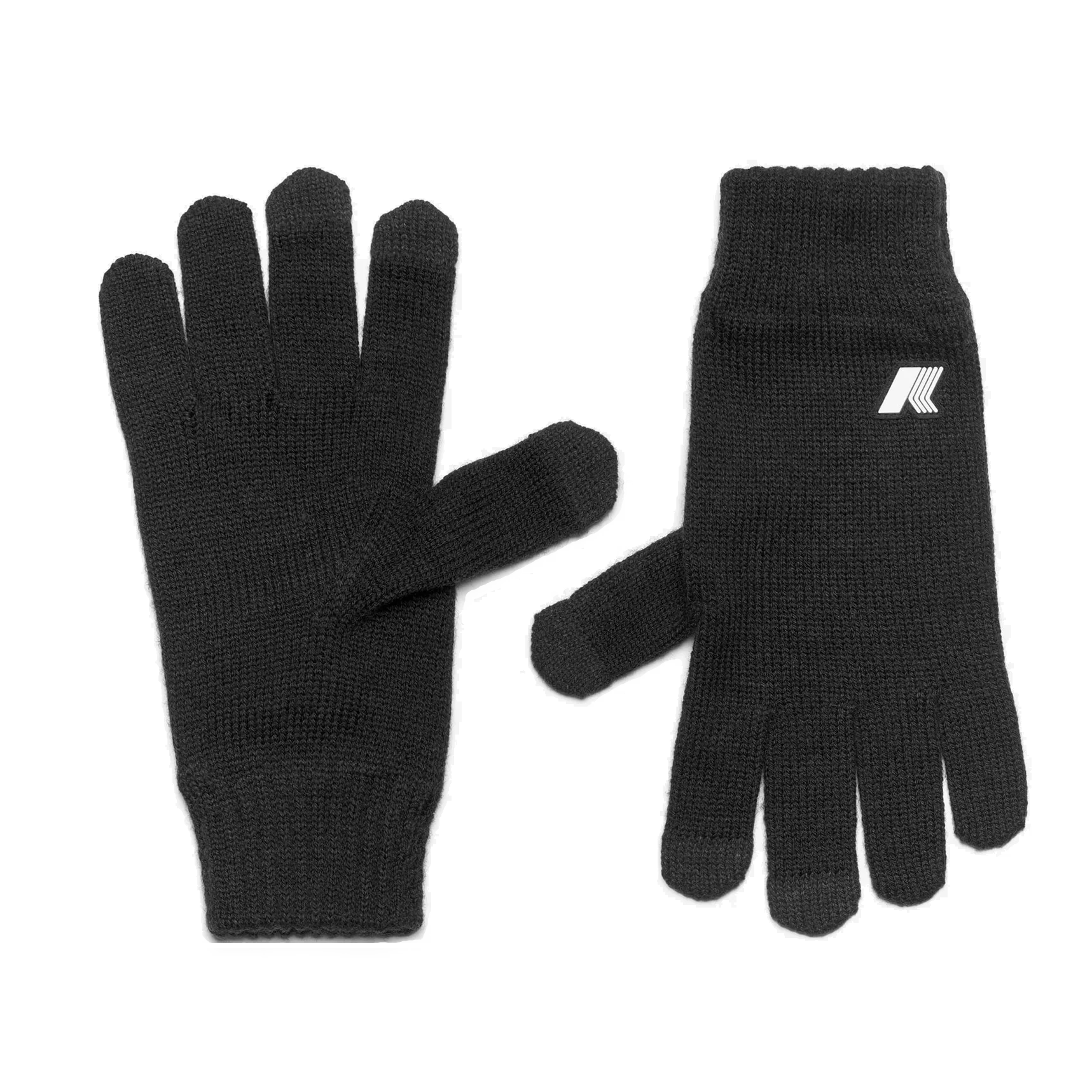Перчатки K-Way Alfred Cardigan Stitch Wool Black Pure Melange