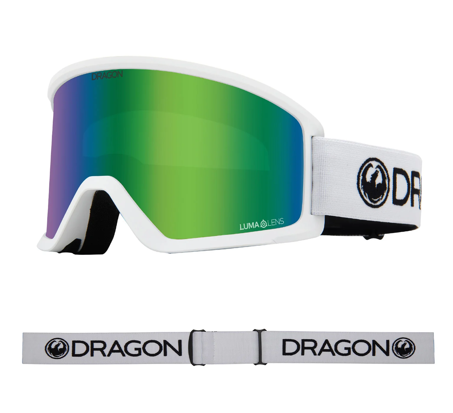 Маска Dragon DX3 OTG White Lumalens Green Lens