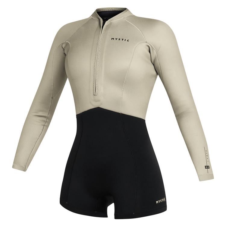 Гидрокостюм Ж Mystic Lunar Longarm Shorty 2/2mm Fzip (WS) Dirty White