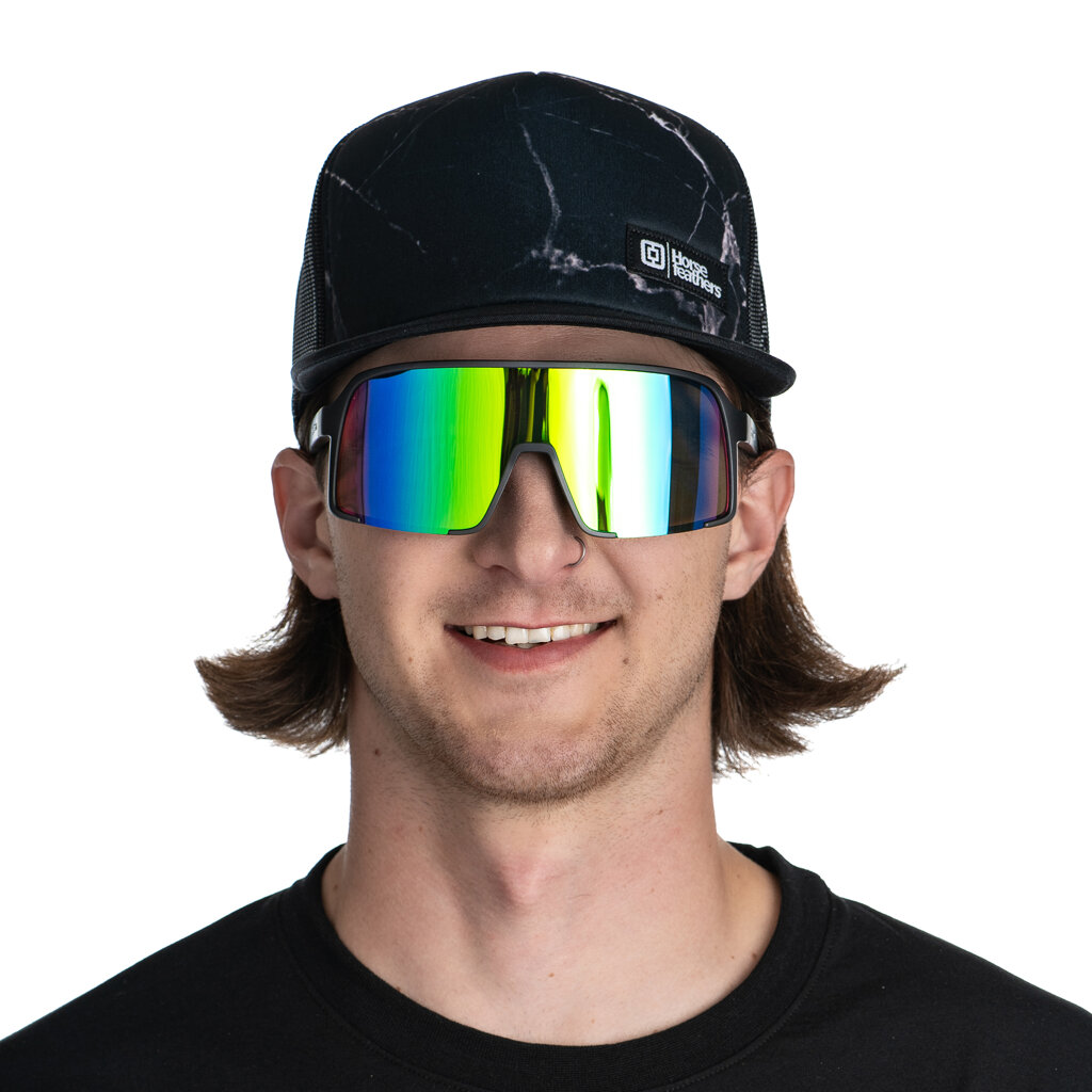 Очки Horsefeathers Magnum Matt Black/Mirror Green