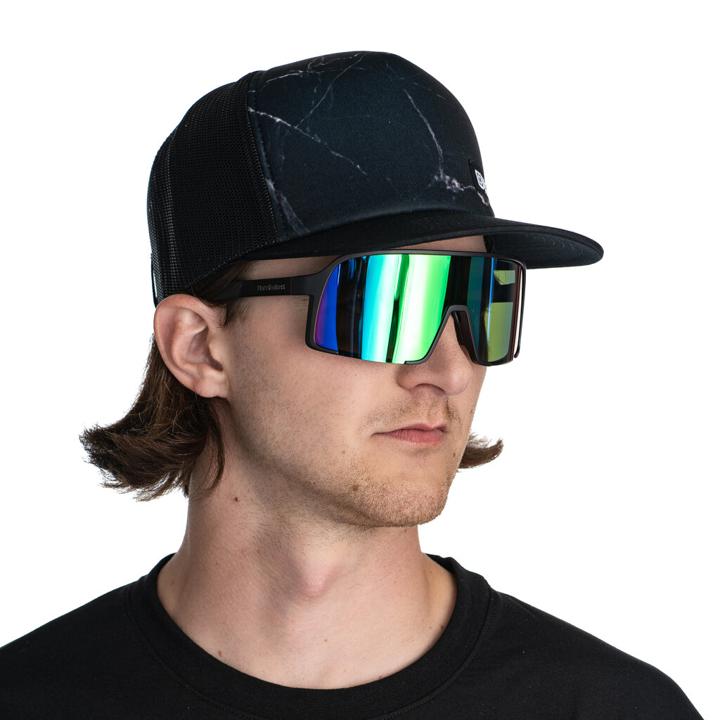 Очки Horsefeathers Magnum Matt Black/Mirror Green