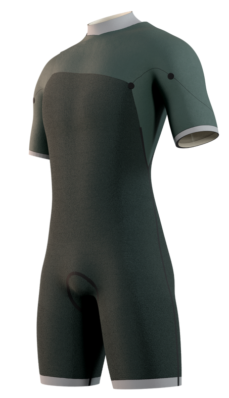 Гидрокостюм М Mystic Motion Shorty 3/2mm Fzip (WS) Black Sand