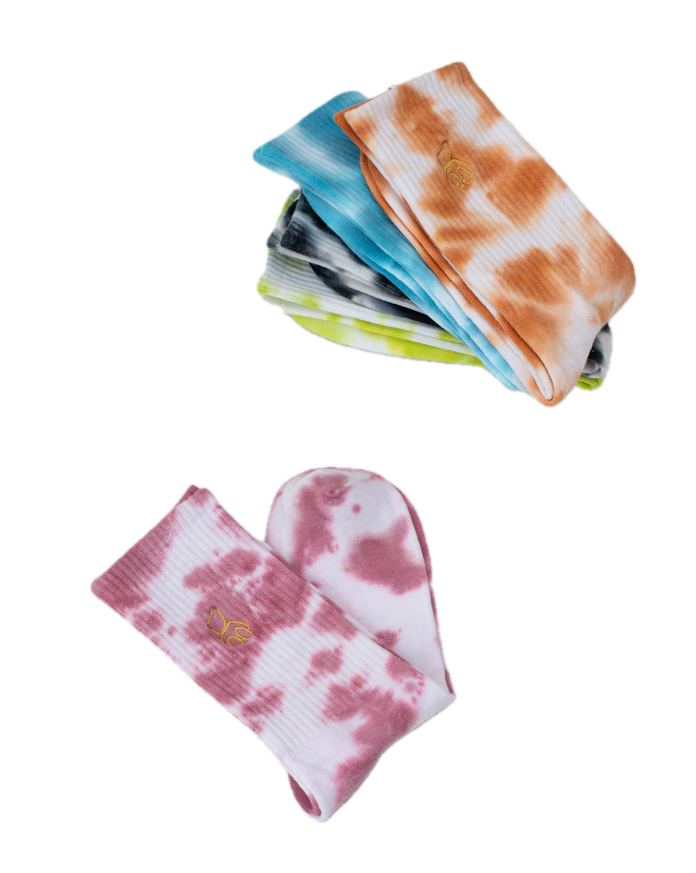 Носки Primeet Tie-Dye Cloud High Pink