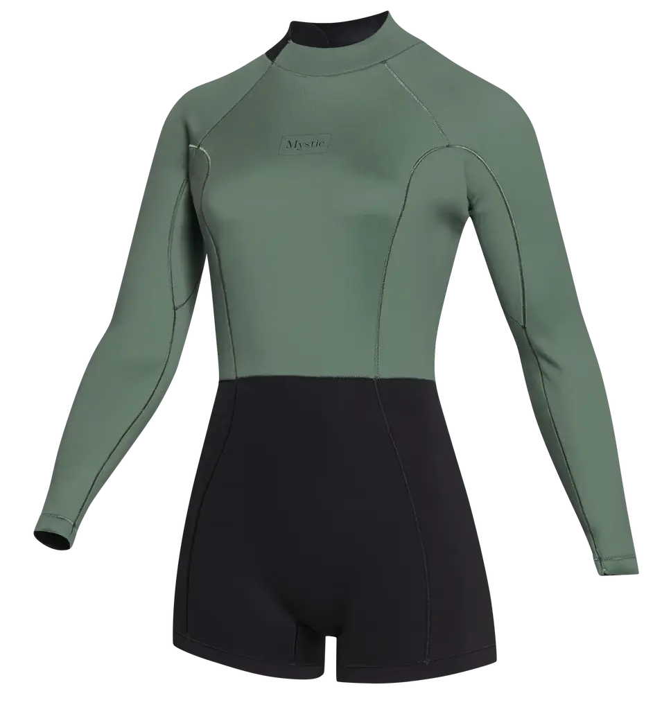 Гидрокостюм Ж Mystic Lunar Longarm Shorty 2/2mm Bzip 24 Dark Olive