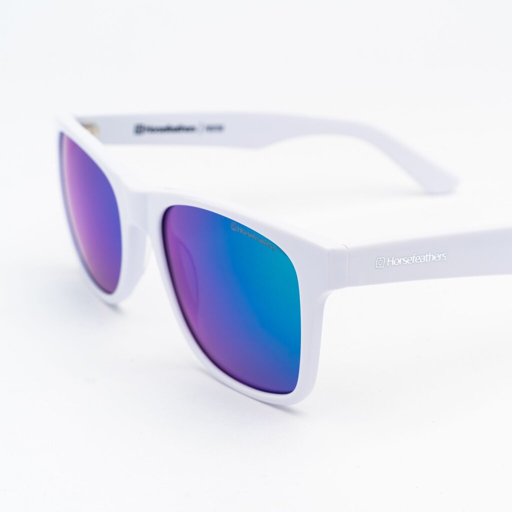 Очки Horsefeathers Foster Gloss White/Mirror Green
