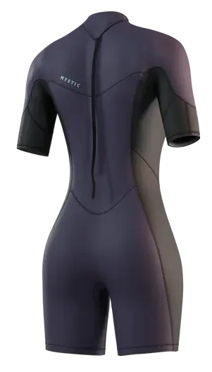Гидрокостюм Ж Mystic Brand Shorty 3/2mm Bzip Flatlock 26 Deep Purple
