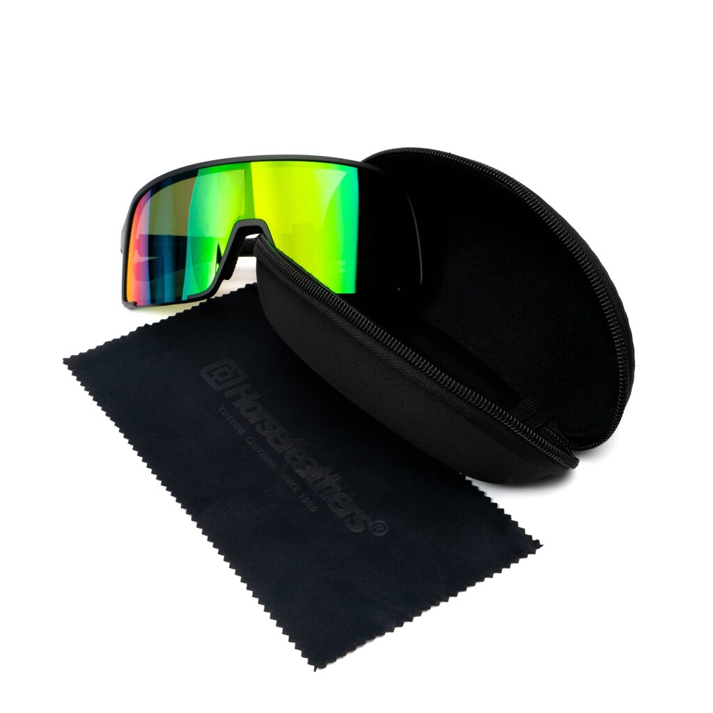 Очки Horsefeathers Magnum Matt Black/Mirror Green