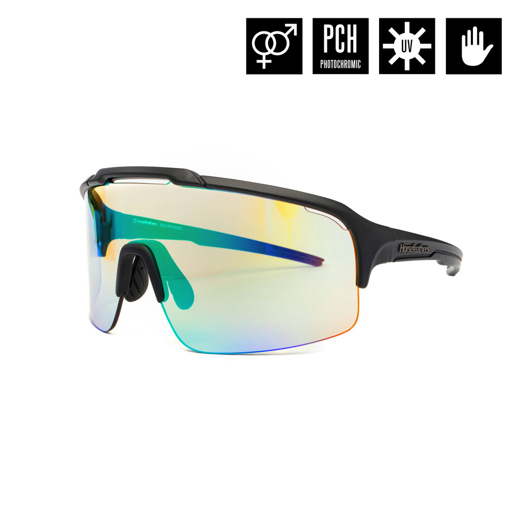 Очки Horsefeathers Recoil Photochromic Matt Black/Mirror Green