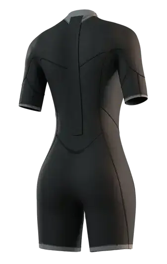Гидрокостюм Ж Mystic Brand Shorty 3/2mm Bzip Flatlock Black