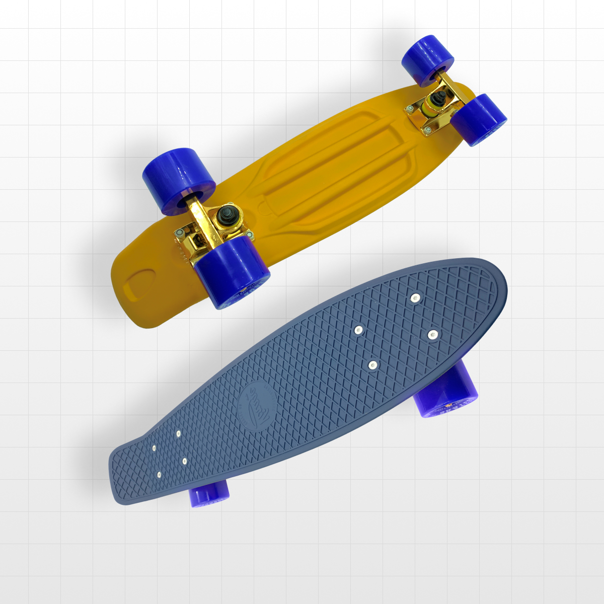 Комплект лонгборд Virage Fishboard V02 Dark Blue/Yellow