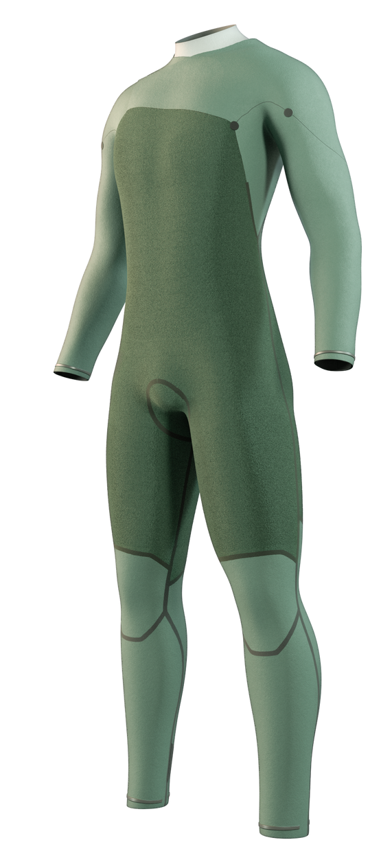 Гидрокостюм М Mystic Motion Fullsuit 4/3mm Fzip (WS) Truffle