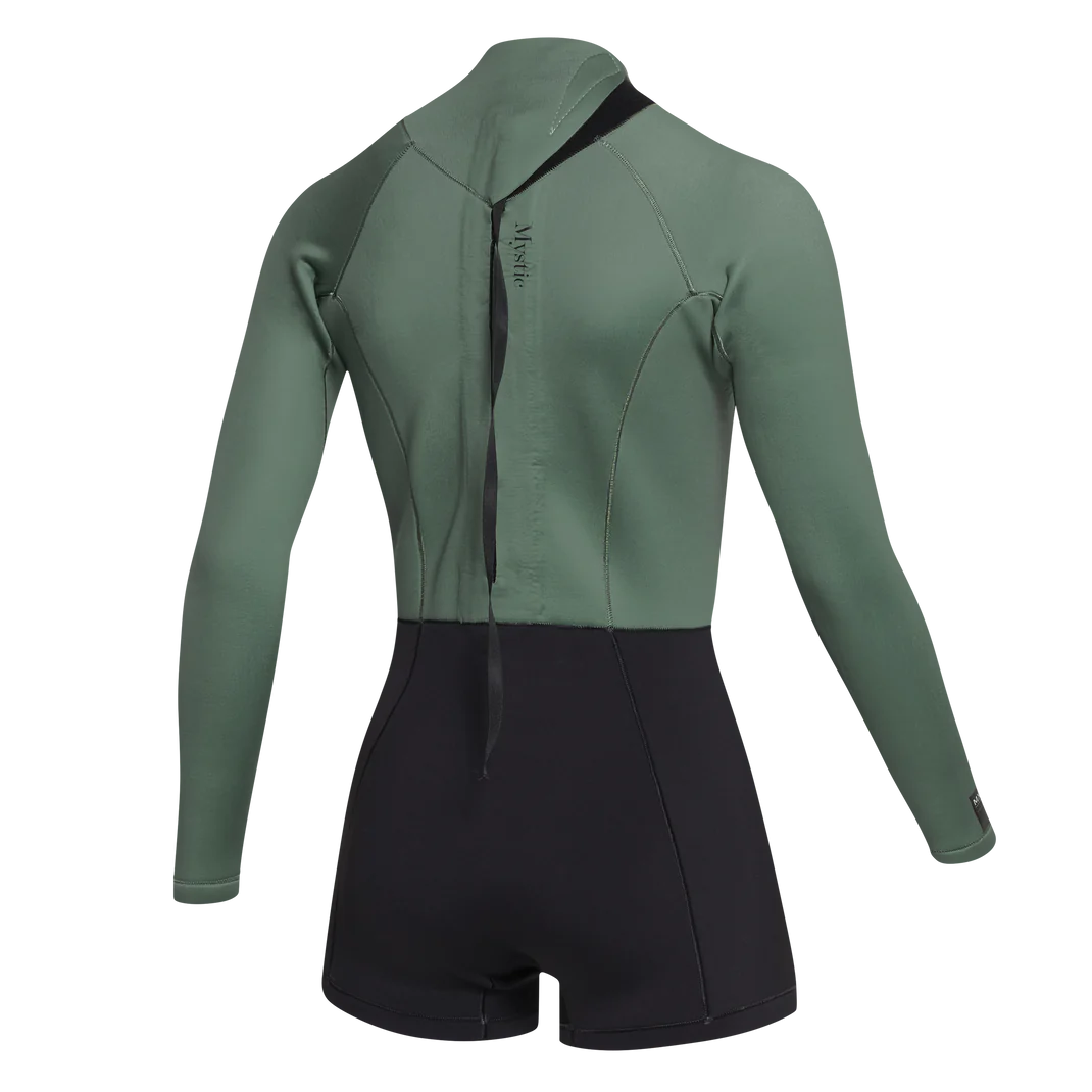 Гидрокостюм Ж Mystic Lunar Longarm Shorty 2/2mm Bzip 24 Dark Olive