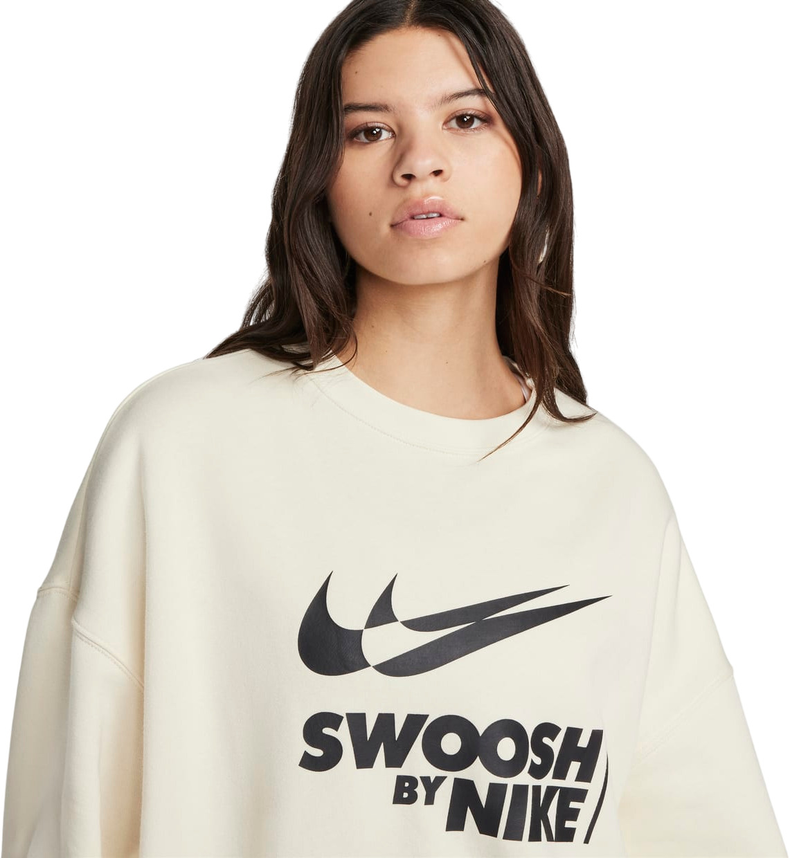 Кофта Ж Nike W NSW FLC OS CREW GLS White