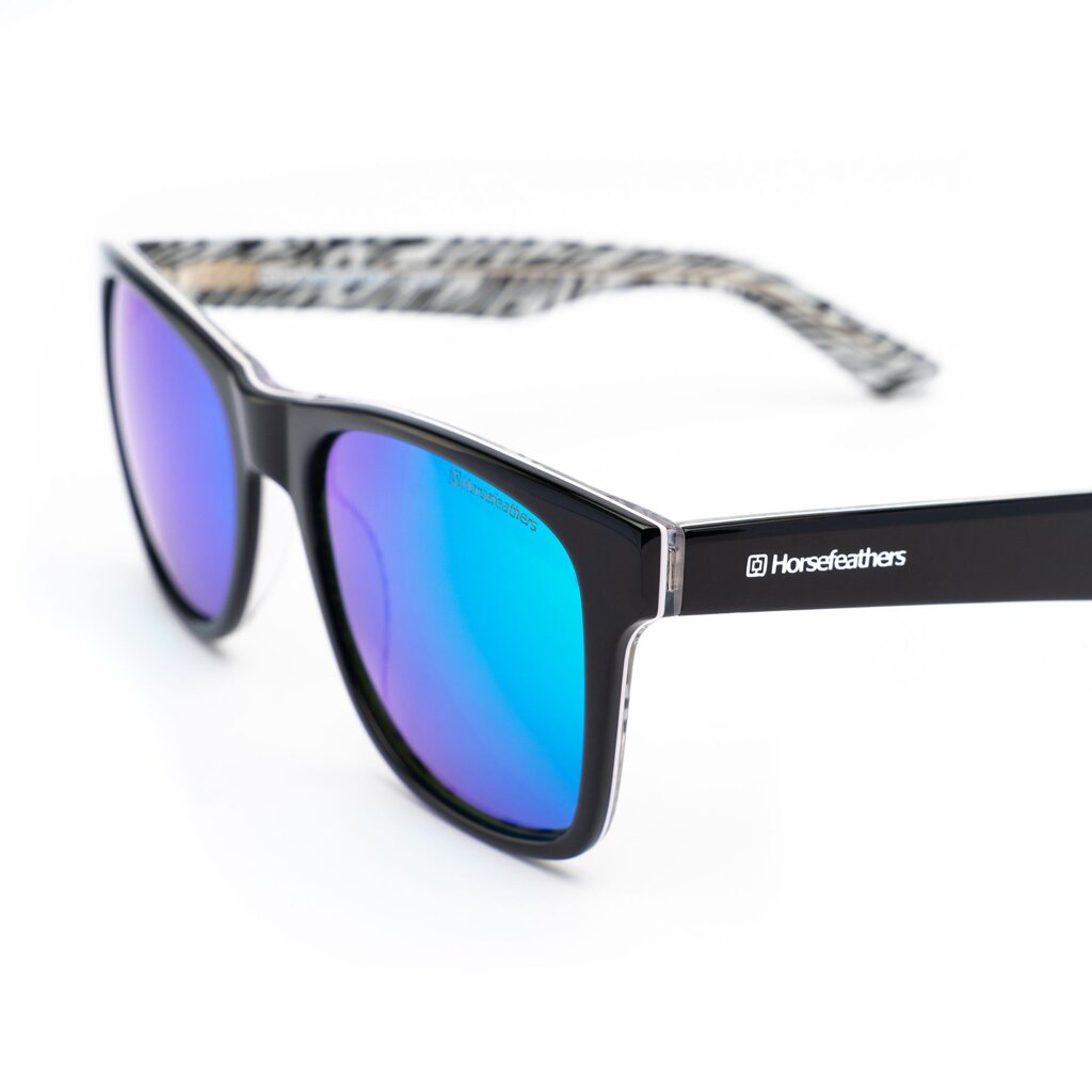 Очки Horsefeathers Foster Zebra/Mirror Green