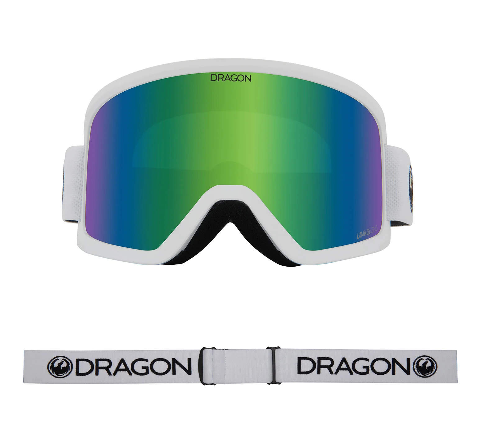Маска Dragon DX3 OTG White Lumalens Green Lens