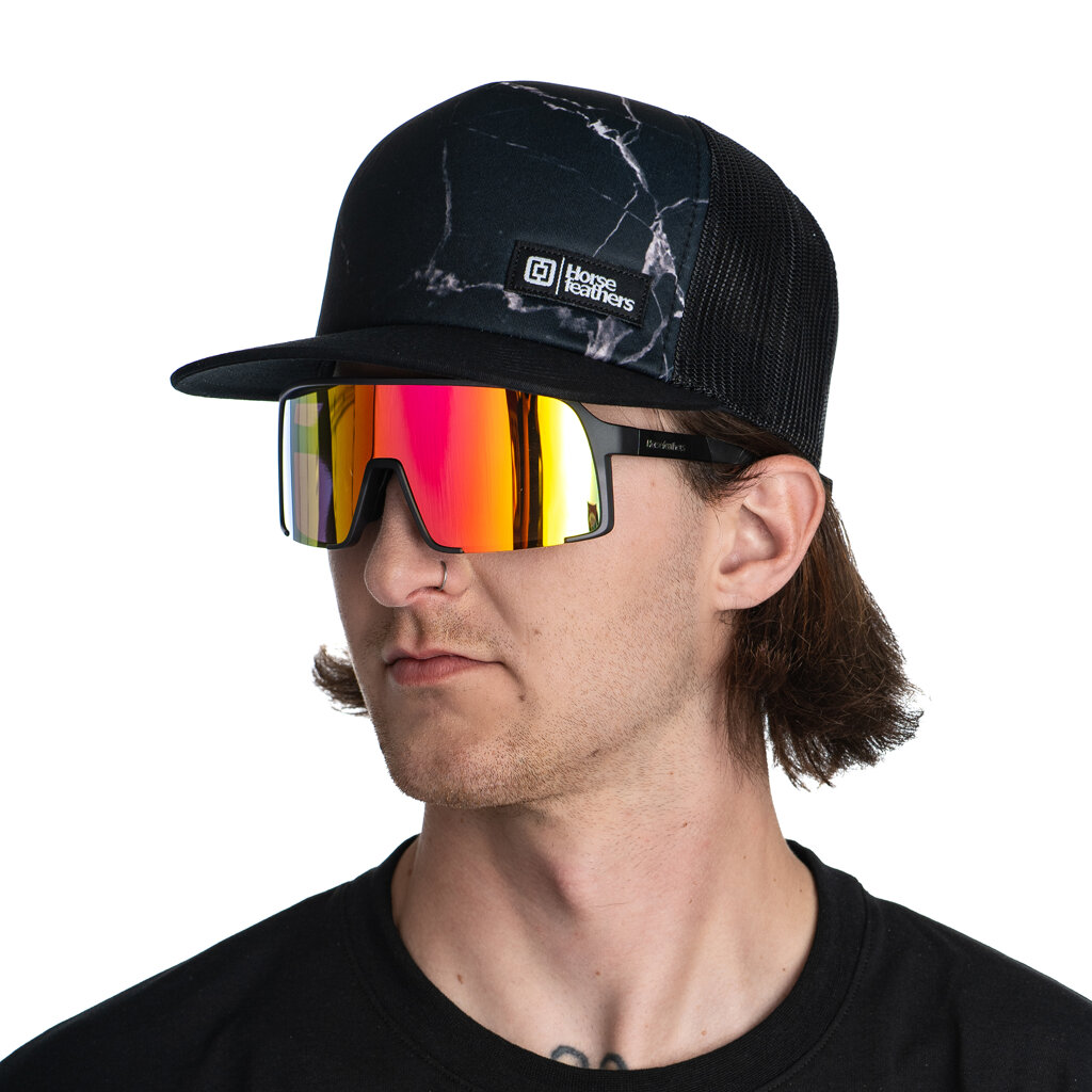 Очки Horsefeathers Magnum Matt Black/Mirror Red