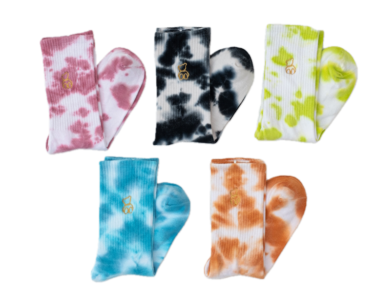 Носки Primeet Tie-Dye Cloud High Pink