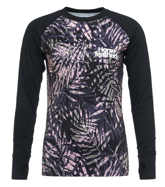 Термокофта Ж Horsefeathers Mirra Tech Tee Black Leaves
