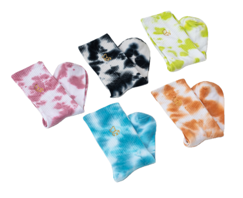 Носки Primeet Tie-Dye Cloud High Pink