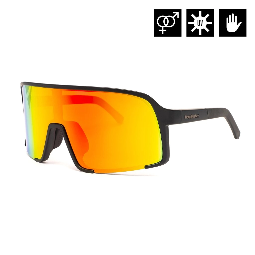 Очки Horsefeathers Magnum Matt Black/Mirror Red