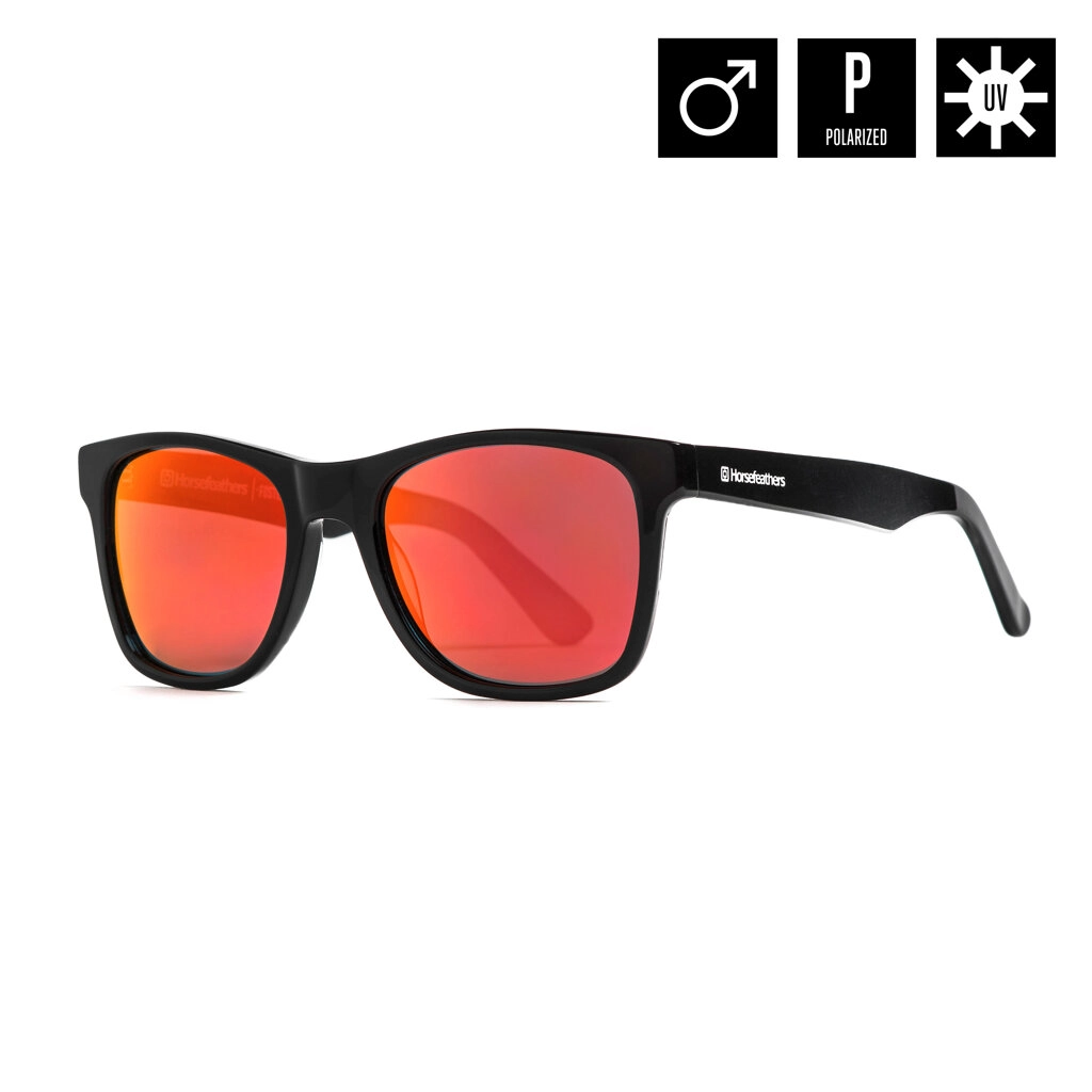 Очки Horsefeathers Foster Gloss Black/Mirror Red
