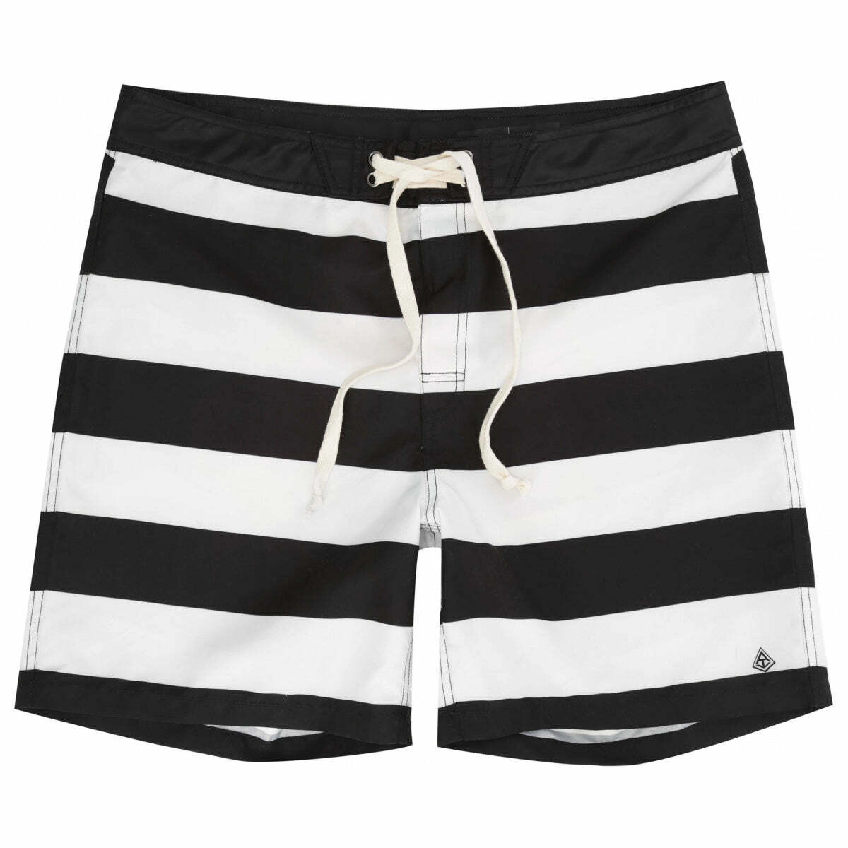 Бордшорты Anker Retro Stripes BW Black/White