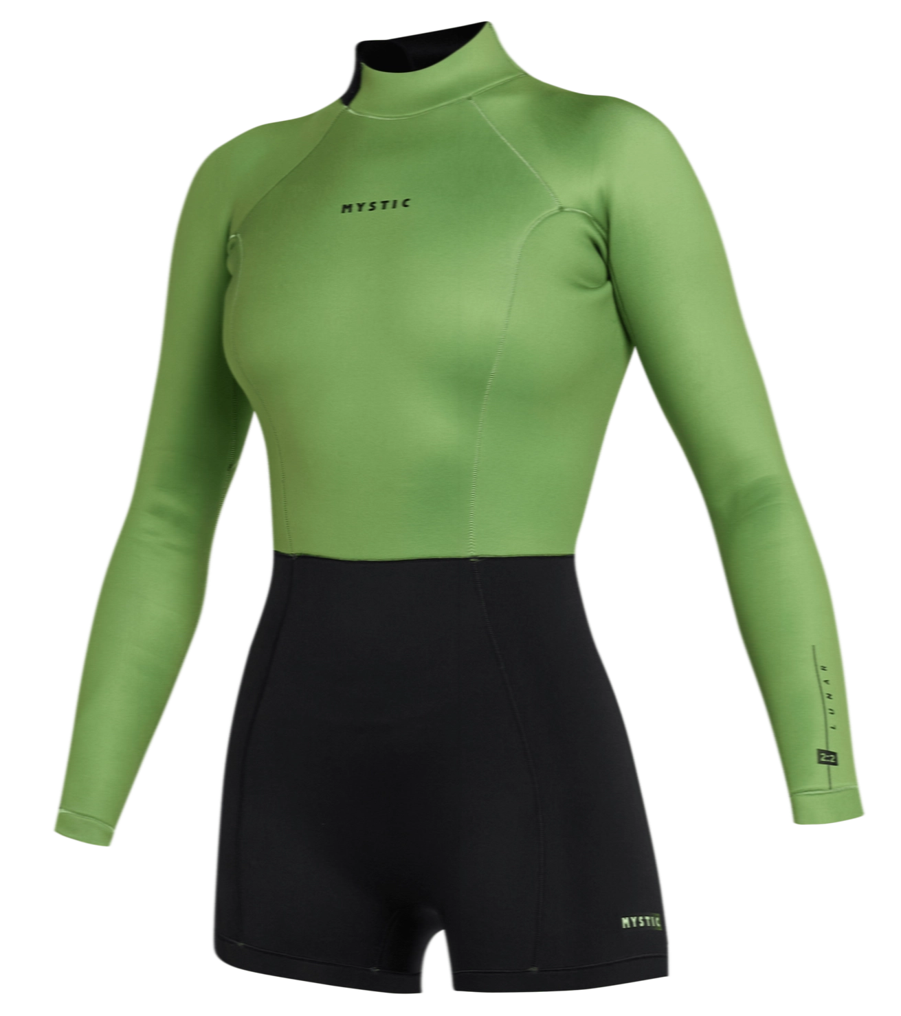 Гидрокостюм Ж Mystic Lunar Longarm Shorty 2/2mm Bzip 25 Soft Green