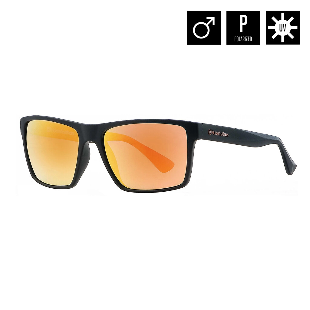 Очки Horsefeathers Merlin Matt Black/Mirror Orange