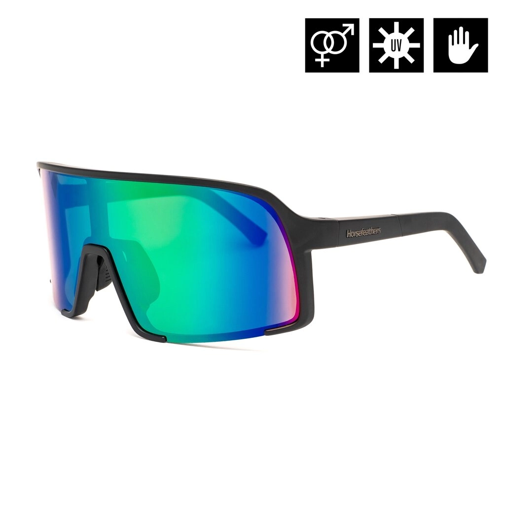 Очки Horsefeathers Magnum Matt Black/Mirror Green