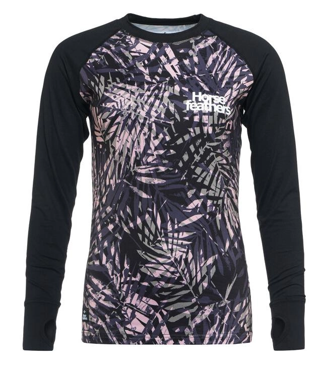 Термокофта Ж Horsefeathers Mirra Tech Tee Black Leaves